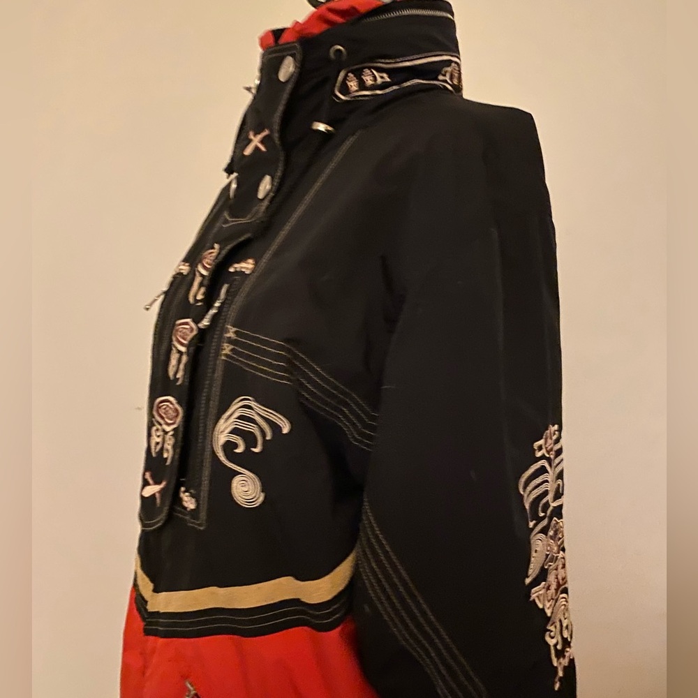 BOGNER Vintage 90’s Women’s Bogner Black and Red Embroidered Ski Jacket